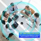 USB Conference Microphone with Speaker,Omnidirectional Speakerphone Computer Mic with 360º Voice Pickup, Touch-Sensor Buttons to Mute/Volume for Streaming, Skype,VoIP Call, Webinar, Interview
